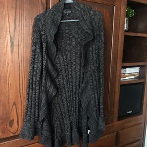 heather gray cardigan